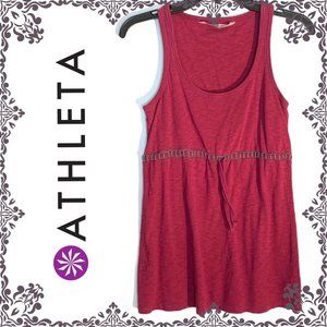 Athleta Plum Baby Doll Waist Tie Tank Small